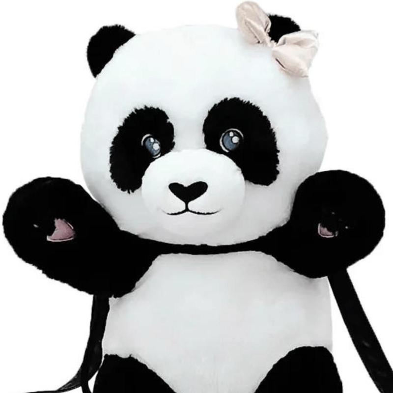 Mochila Pelúcia Panda Amigos do Coração DMT6525 - DM TOYS
